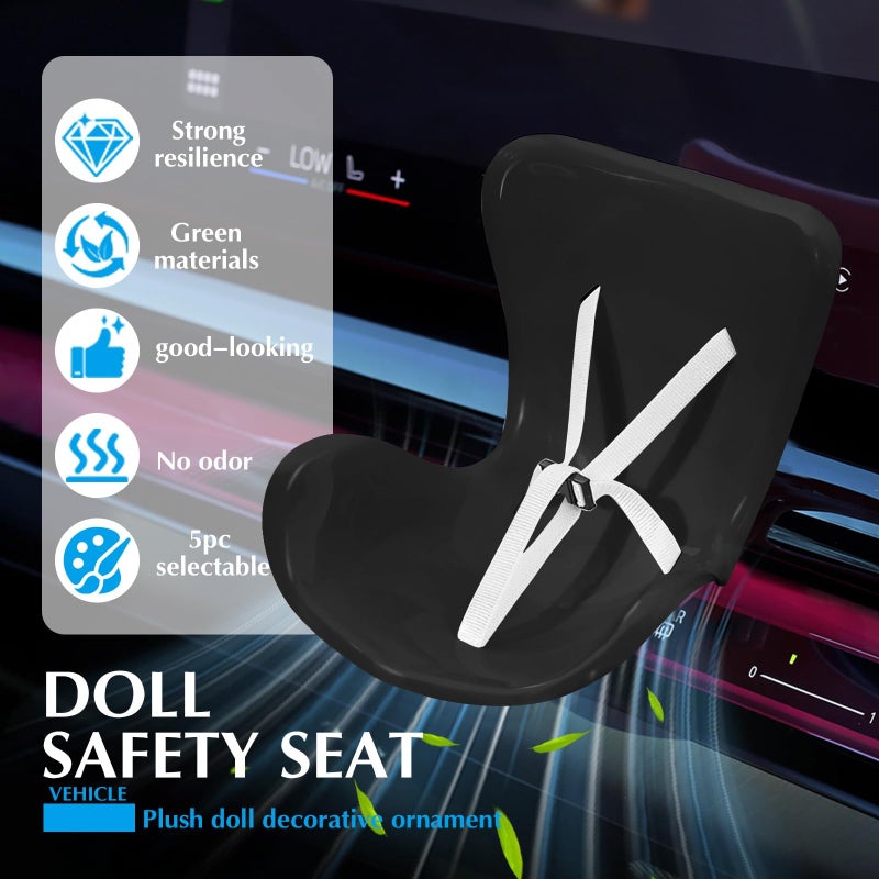 NUJOLI Car Seat for La bu bu Dolls 10-17cm  Car Decoration Chair with Air Vent Clip  Doll Accessories Sofa Seat Suitable for Fans Dolls Collectors Display - Image 4